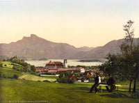 Austria: Mondsee & Schafberg C1895 Photochrome Print by Granger Collection