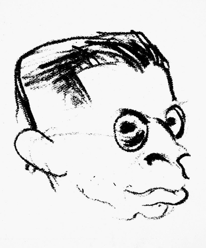Otto Rank Caricature Fine Art Print by Olga Sz-Kely-Kovacs