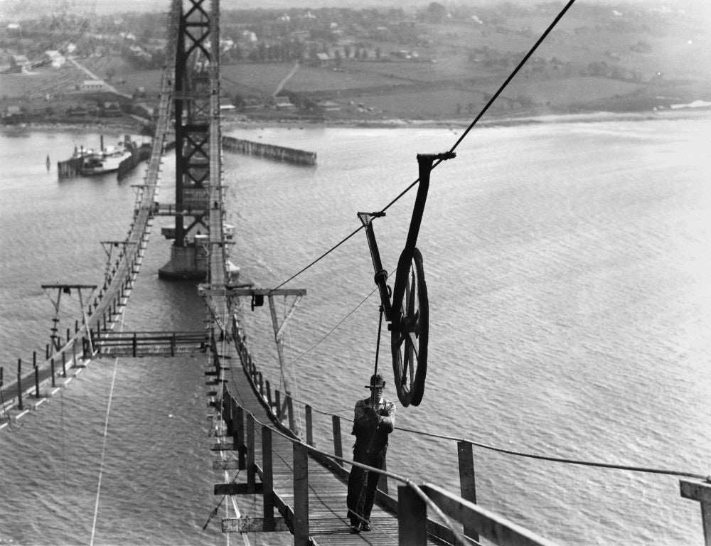 Mount Hope Bridge 1928 Vintage Photograph by Avery Lord
