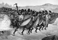 Zulu War 1879 - The Zulu Method of Advancing to the Attack Fine Art Print