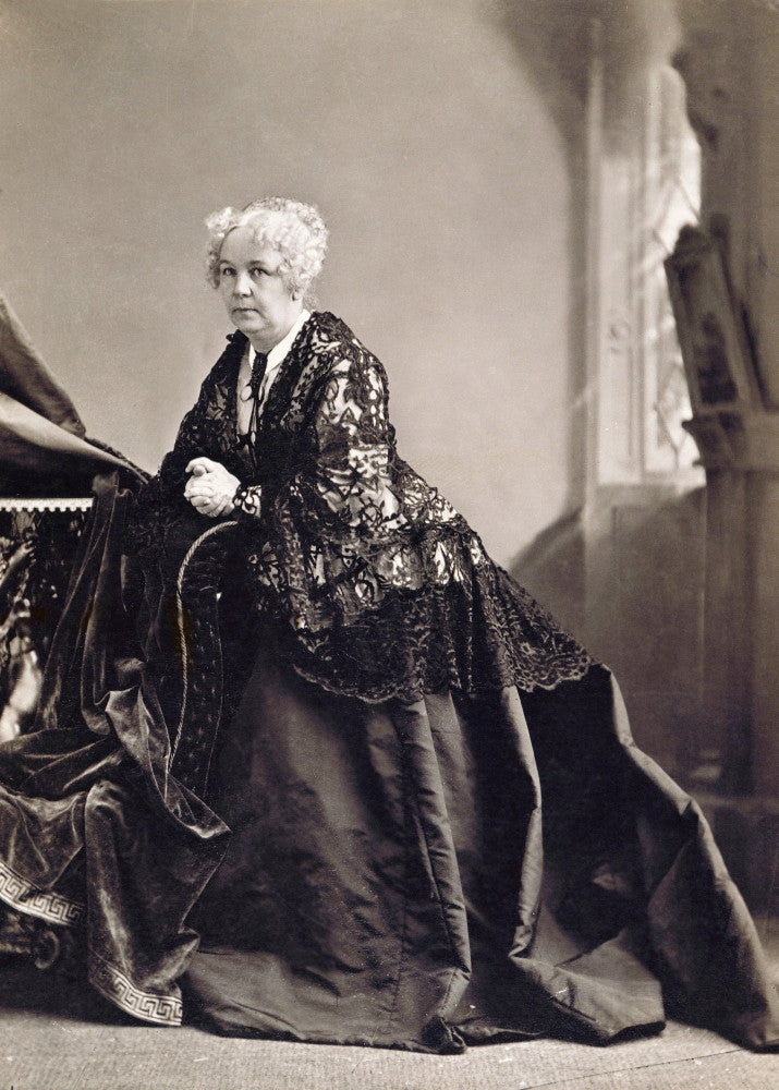 Elizabeth Cady Stanton Cabinet Photograph by Napoleon Sarony, 1870 - Fine Art Print