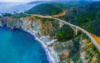 Aerial View of Bixby Creek Bridge Poster Print - Big Sur, CA