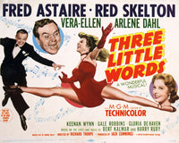 Three Little Words Movie Poster Print Featuring Fred Astaire, Red Skelton, Vera-Ellen, and Arlene Dahl