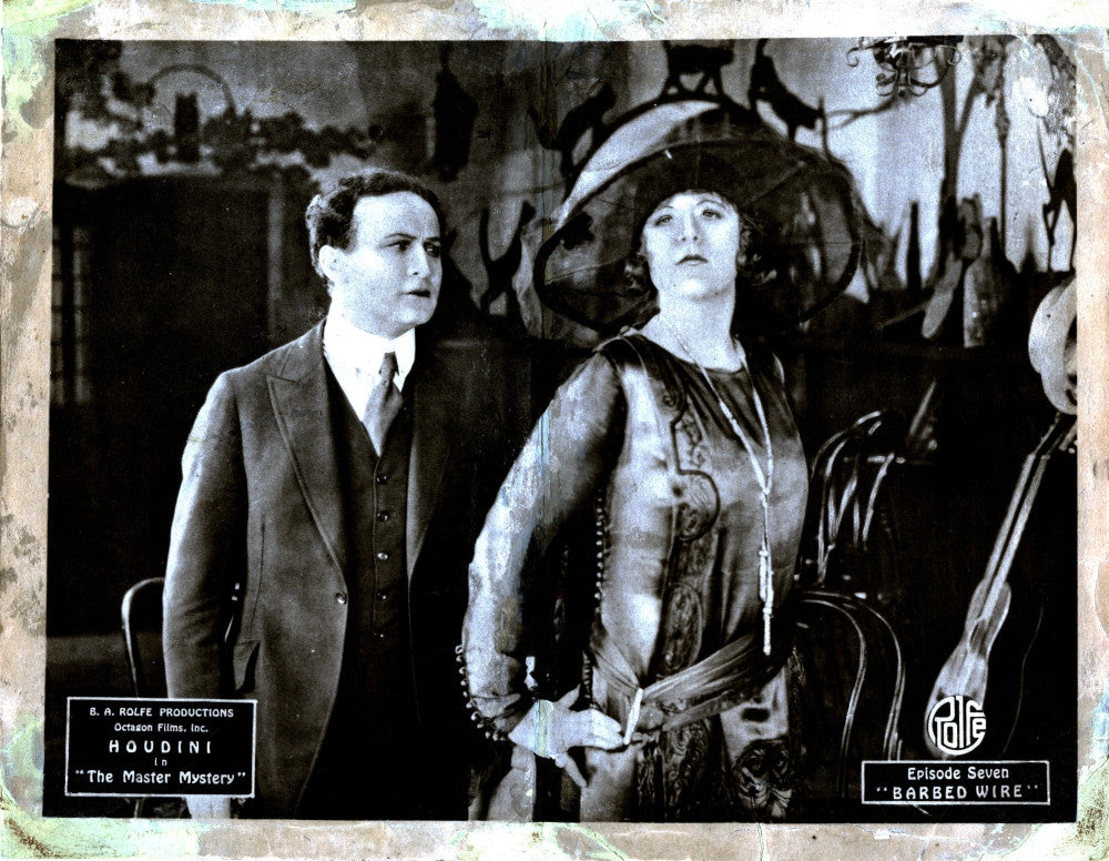 The Master Mystery 1919 Movie Poster - Episode Seven 'Barbed Wire' - Fine Art Print