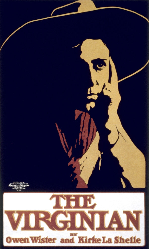 The Virginian Theatrical Poster Print from 1904 Starring Dustin Farnum