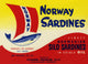 Vintage Norwegian Sardines Label Fine Art Print