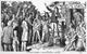 Davy Crockett Stump Speech Line Drawing Poster Print by Granger Collection