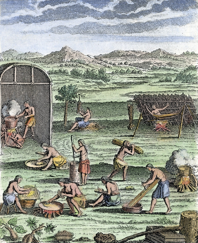 Iroquois Village Life 1664 Fine Art Print by Granger Collection