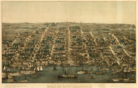 Bird's Eye View of Alexandria, Virginia 1863 Fine Art Print