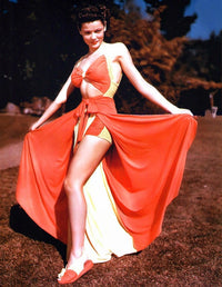Gene Tierney Holding Out Red Dress Photo Print - Multiple Sizes Available