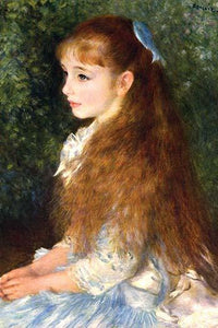 Beautiful Young Girl with Blue Cap Fine Art Print by Pierre-Auguste Renoir