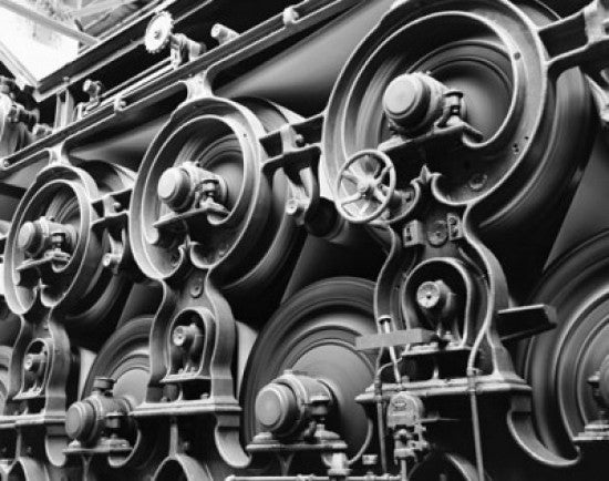 Close-Up of Paper Making Machine Fine Art Print