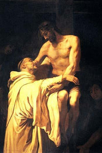 Christ Embracing St. Bernard Fine Art Print by Francisco Ribalta