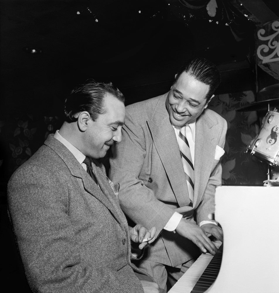 Django Reinhardt and Duke Ellington Jazz Musicians Photograph | Poster Print