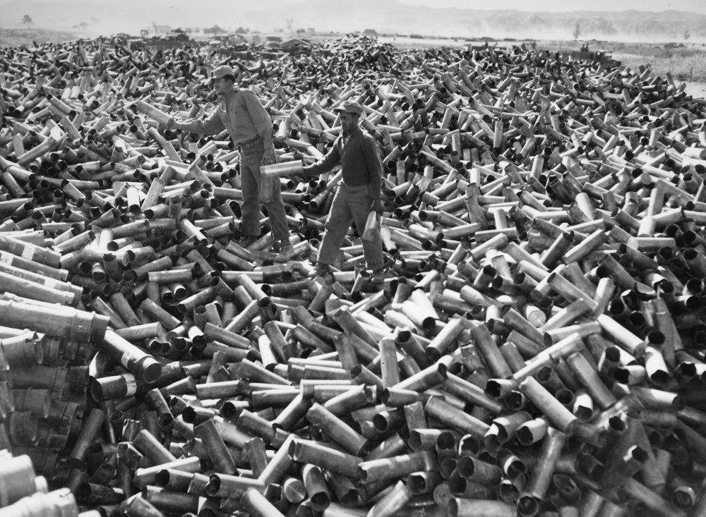 Korean War Shell Casings Fine Art Print - 1952 Photograph by Granger Collection