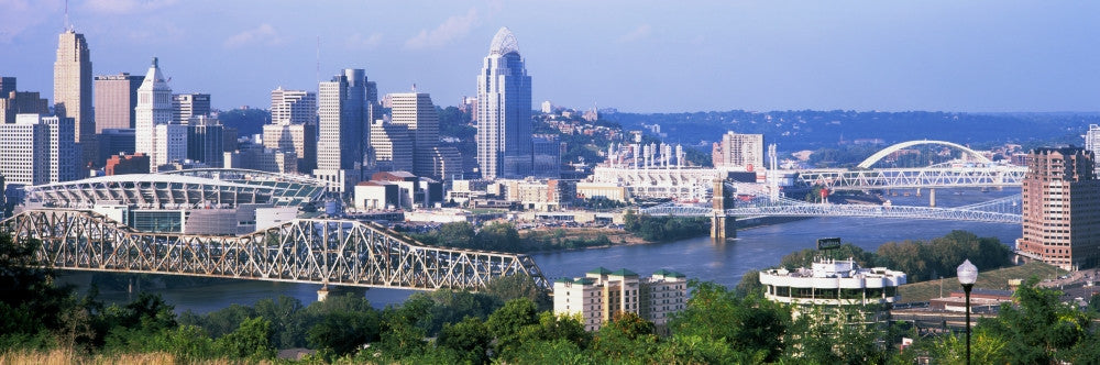Cincinnati Ohio Skyscrapers Fine Art Print - Panoramic View