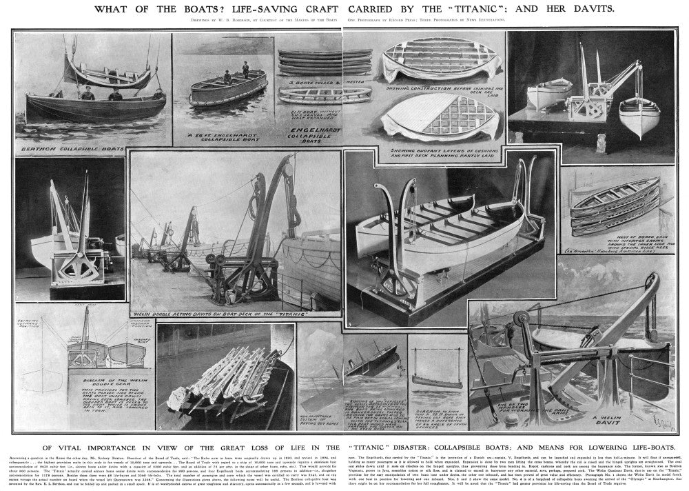 Titanic Lifeboats Illustration Print - Historical Artwork by Granger Collection