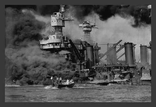 Pearl Harbor Attack Fine Art Print - USS West Virginia and Tennessee