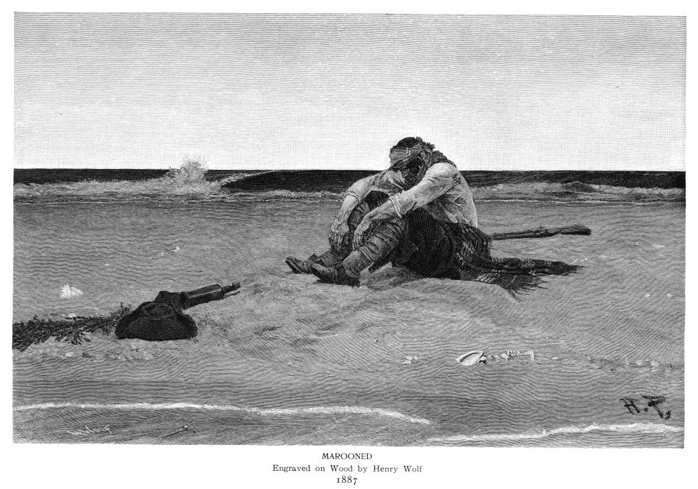 Pyle: Marooned 1887 Fine Art Print by Howard Pyle | Posterazzi