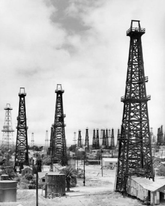Oil Drilling Rig in Refinery Fine Art Print - Signal Hill, CA