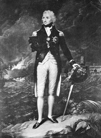 Horatio Nelson Mezzotint Print After Lemuel Francis Abbott