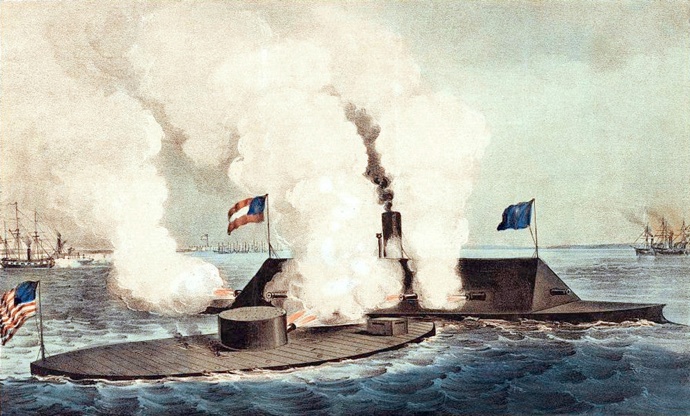 The Monitor and the Merrimac, 1862 Fine Art Print | Science Source