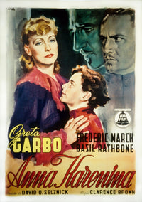 Anna Karenina Movie Poster Art Featuring Greta Garbo and Fredric March (1935)