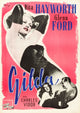 Gilda Movie Poster Art Print featuring Rita Hayworth and Glenn Ford - 1946 Swedish Design
