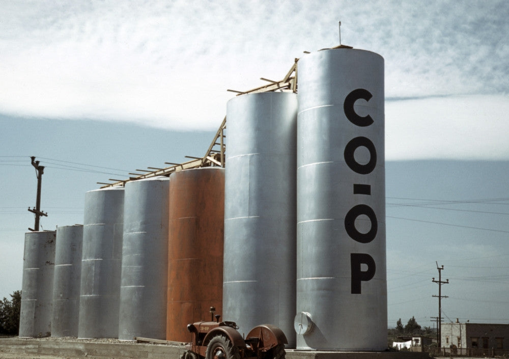 Grain Elevators in Caldwell, Idaho - Fine Art Print by Russell Lee