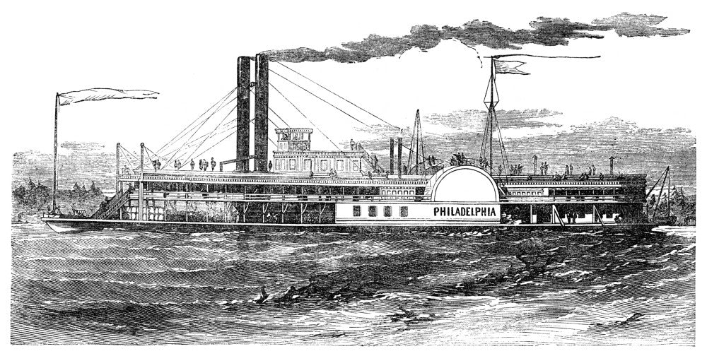 Steamboat 'Philadelphia' Fine Art Print (1859) by Granger Collection