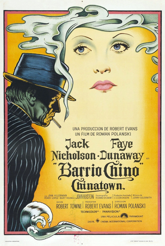 Chinatown Movie Poster Fine Art Print featuring Jack Nicholson and Faye Dunaway - 1974