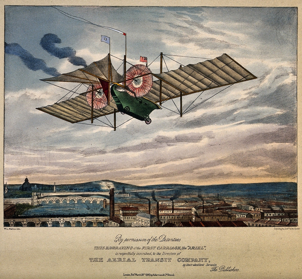 Henson's Aerial Steam Carriage Fine Art Print by Science Source
