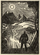 Woodcut Frontspiece Art Print by Norman James - The Gentle Art of Tramping