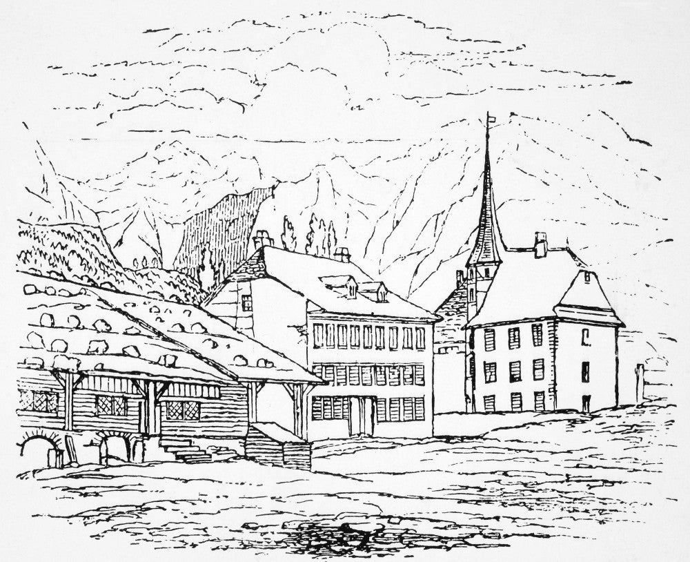 A View of Unterseen, Switzerland Fine Art Print by Felix Mendelssohn