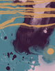 Abstract Liquid Art Print in Gold, Teal, Pink & Purple by Daniel Sicolo