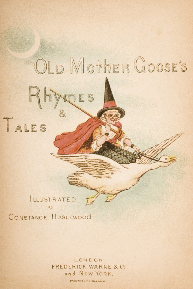 Old Mother Goose Title Page Illustration Fine Art Print by Constance Haslewood