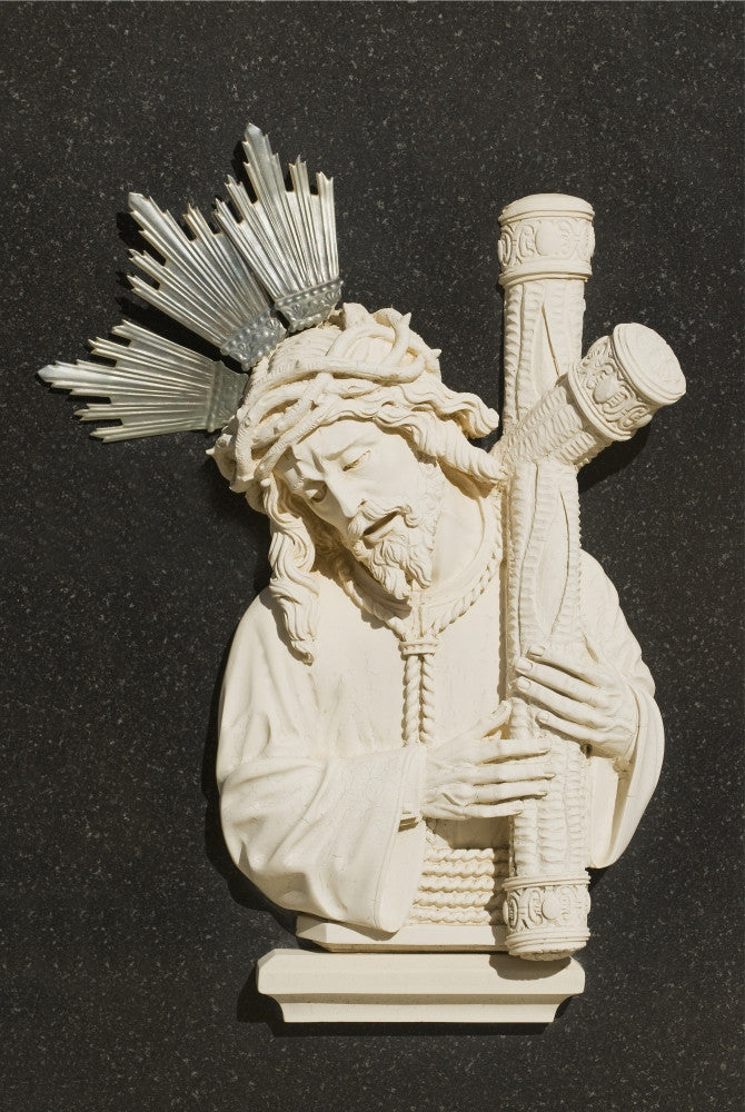 Religious Icons in Spanish Cemetery Fine Art Print by Michael Thornton