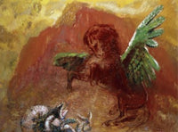 Pegasus and Hydra Fine Art Print by Odilon Redon | Posterazzi