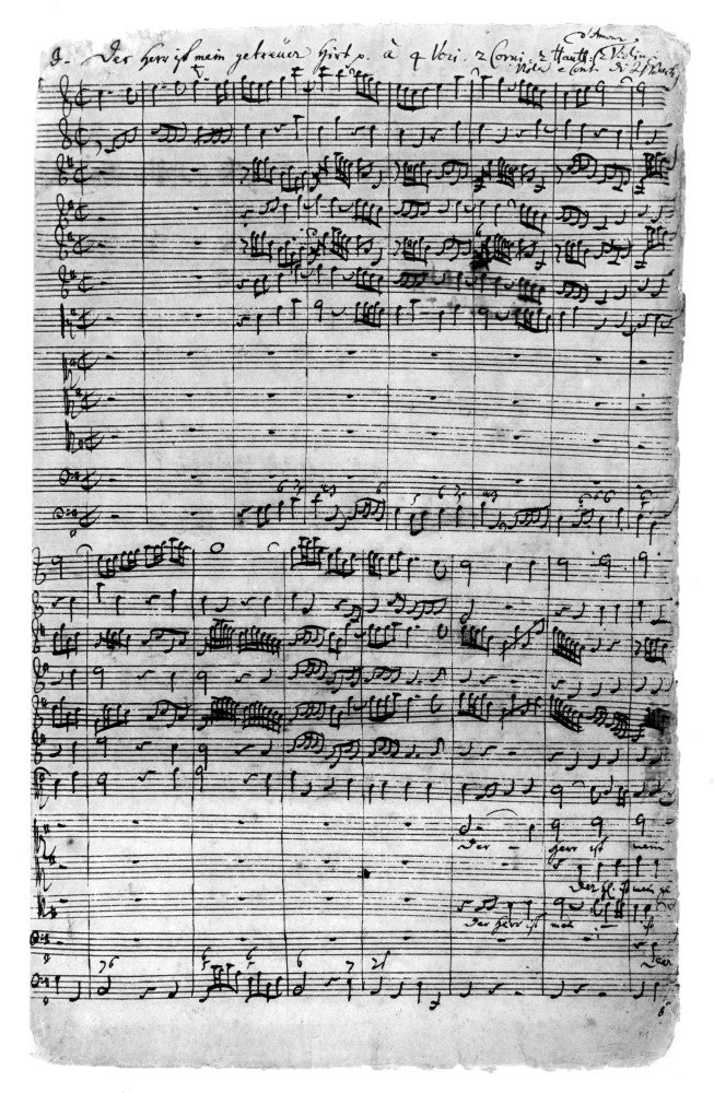 Bach Cantata 112 Manuscript Fine Art Print by Granger Collection