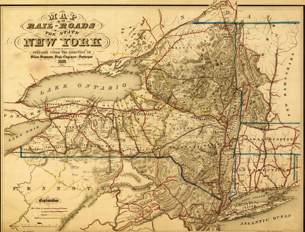 New York - 1857 Fine Art Print - Various Sizes Available
