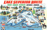 Lake Superior Route Tourism Map Fine Art Print - Trans Canada Highway