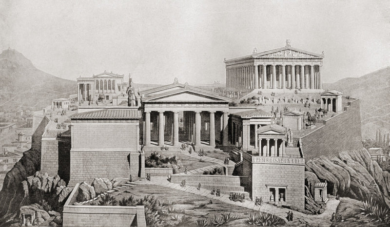 The Acropolis in Ancient Times Fine Art Print | Posterazzi