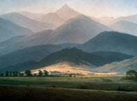 In the Mountains Fine Art Print by Caspar David Friedrich