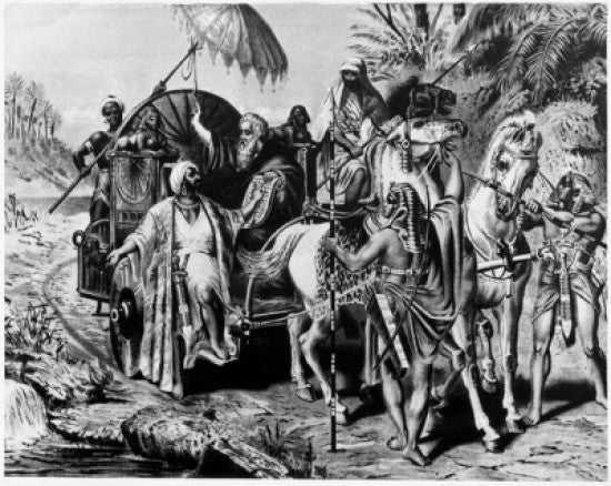 Phillip Baptizes the Ethiopian Eunuch Fine Art Print by Heinrich Jenny
