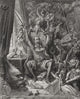Engraving by Gustave Dore - Don Quixote in His Library Fine Art Print