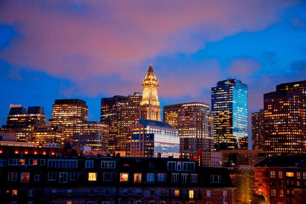 Boston Skyline at Dusk Fine Art Print by Panoramic Images