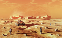 Humanity Exploring and Terraforming Mars Fine Art Print by Mark Stevenson