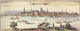 Scenic View of Düsseldorf, Germany - Line Engraving Print, c. 1750