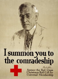 1918 Red Cross Recruitment Poster Featuring President Wilson