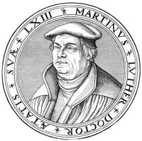 Martin Luther Contemporary Woodcut Print - Historical Artwork